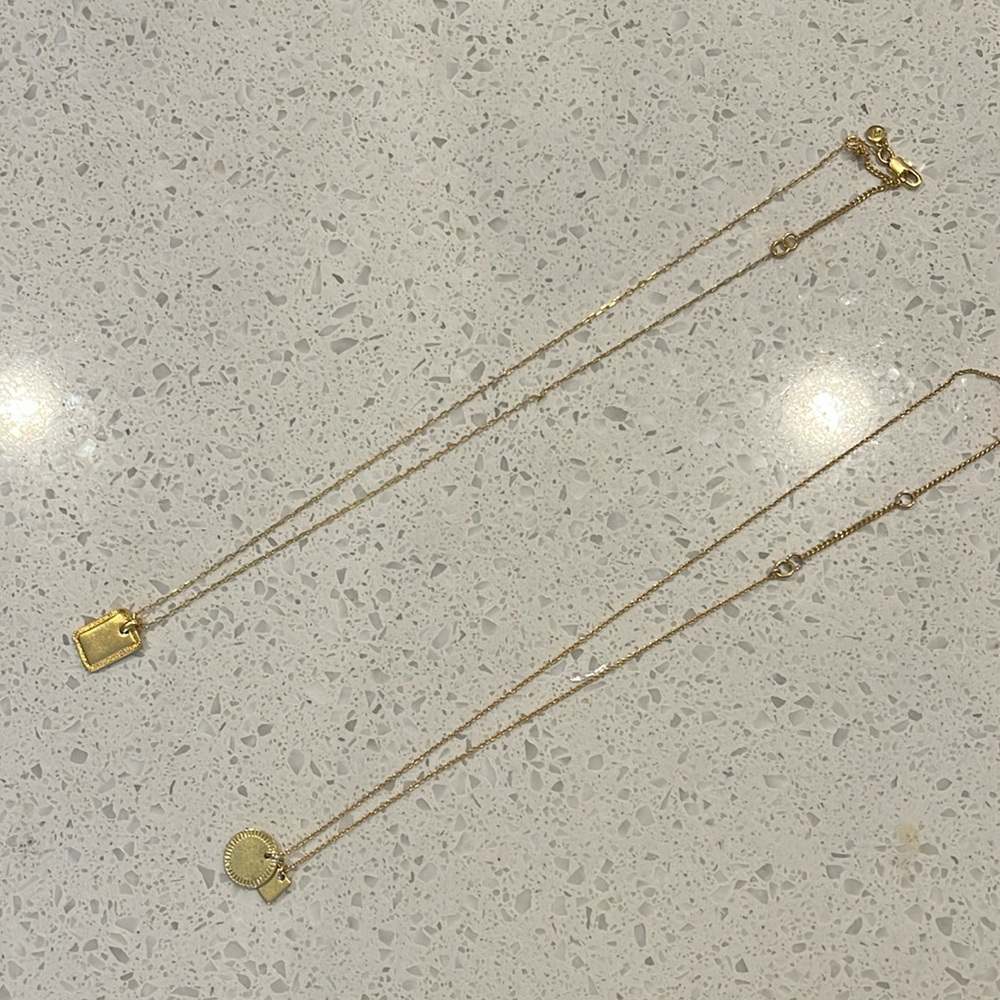 Madewell Adjustable Gold Necklace Set